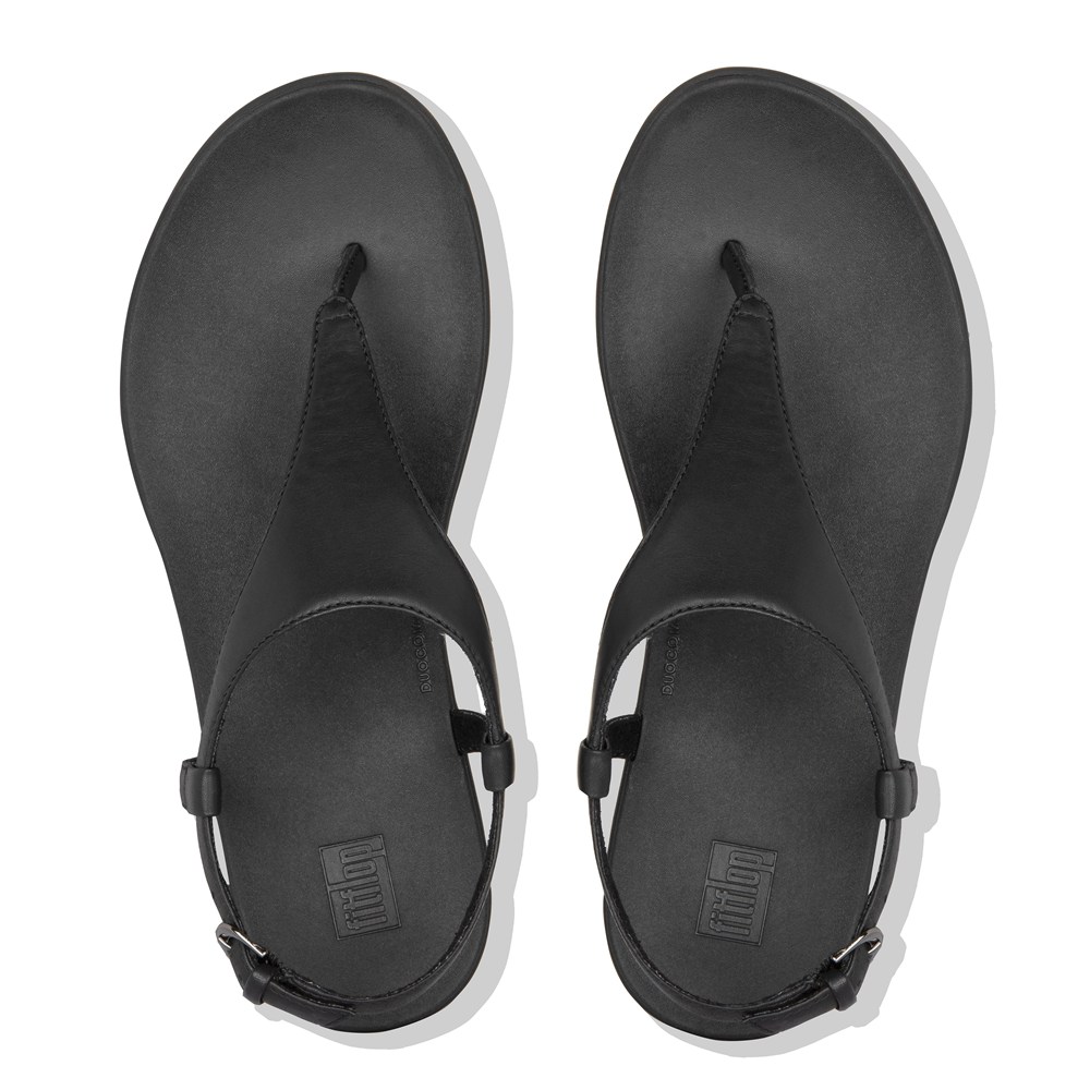 Fitflop Womens Sandals Black - Lainey Leather Back-strap - ML7240695